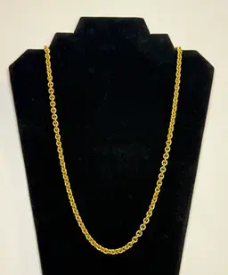 Vintage 1/20 12k Gold Filled Rope Chain 22 inches 43 grams Heavy Necklace