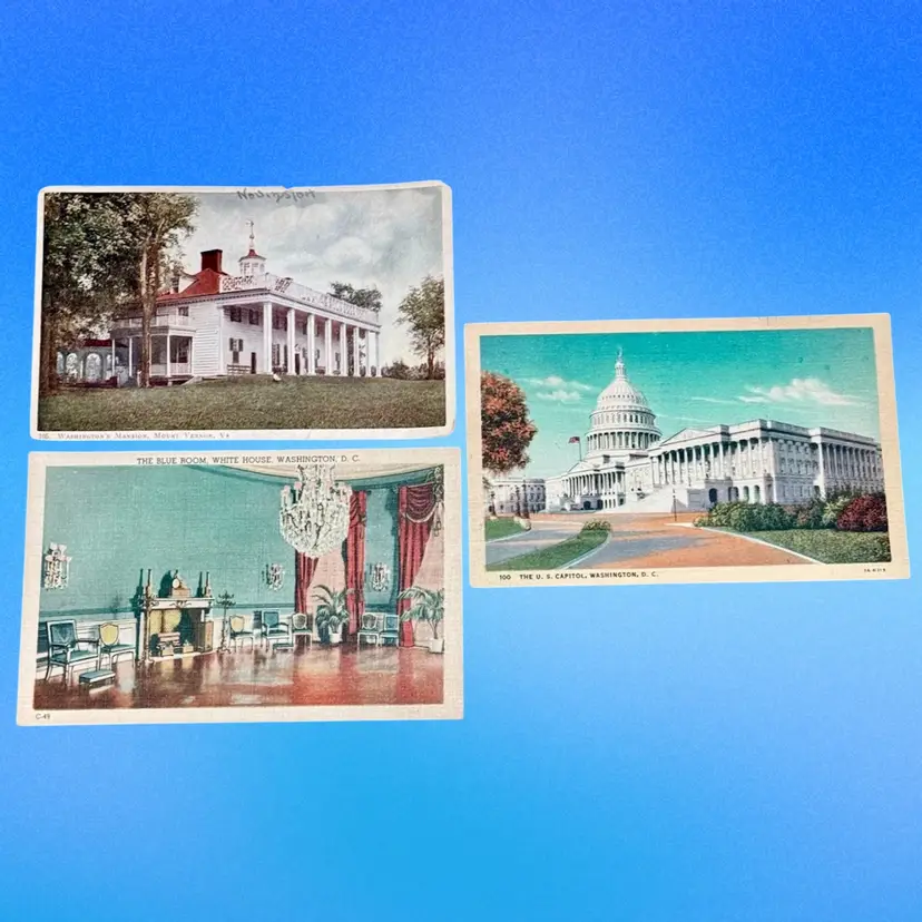 Lot/3 Vintage American Landmarks Postcards