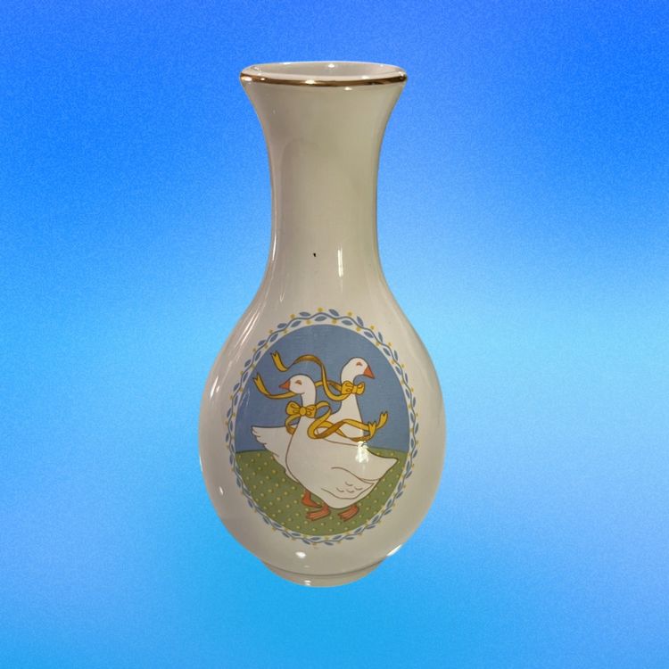 17. Otagiri Japan Pair Of Geese Mini Bud Vase designed for Gibson greeting cards 4.5 Inches