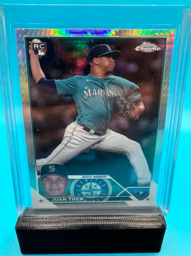 Juan Then Topps Chrome Update Prism Refractor RC Seattle Mariners