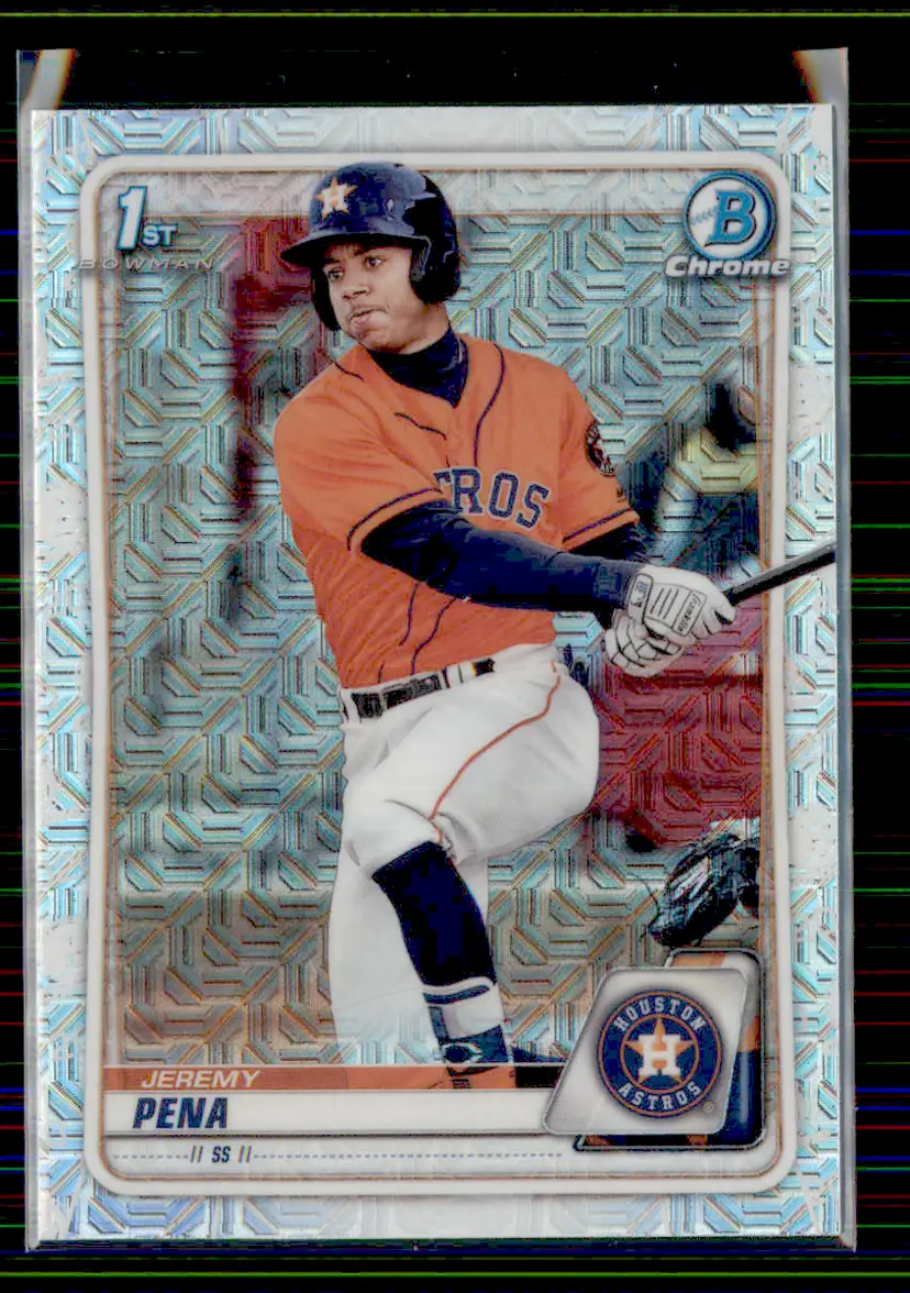 Jeremy Peña 2020 Bowman Chrome Mojo Refractor Chrome Prospects #BCP-61 - Houston Astros - (130-10)
