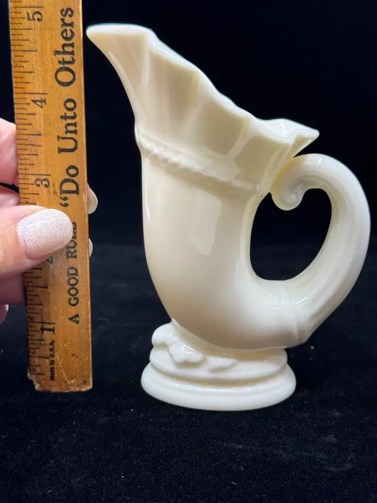 Lenox Rare Milk Glass Cornucopia Early Makers Mark 1930-50s
