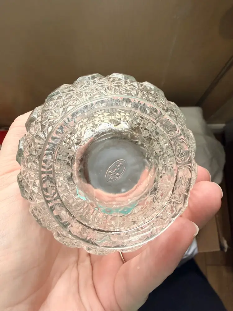 Clear Fenton Swung Vase