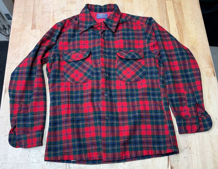 Women's Pendleton Virgin Wool Flannel Size M Made In USA