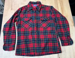 Women's Pendleton Virgin Wool Flannel Size M Made In USA