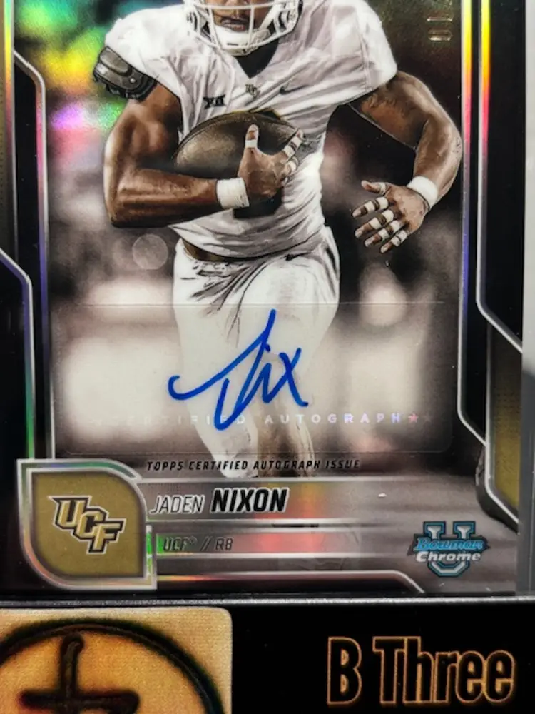 JADEN NIXON 2025 Bowman Chrome U Black /10 Auto #BCA-JN UCF Knights A1345
