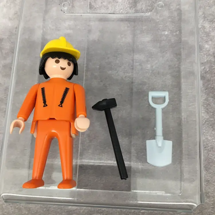 Playmobil Construction Worker in Orange Suit