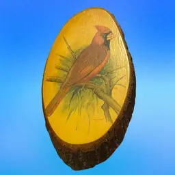 Wood Art Cardinal Bird