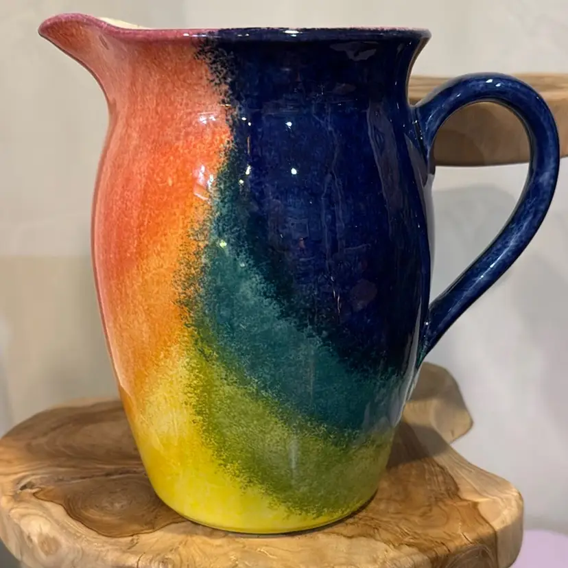 2 Maryse Boxer Vintage Hand Painted Pitcher