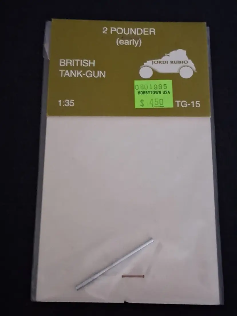 1:35 Scale British 2 Pounder Tank Gun Model Kit