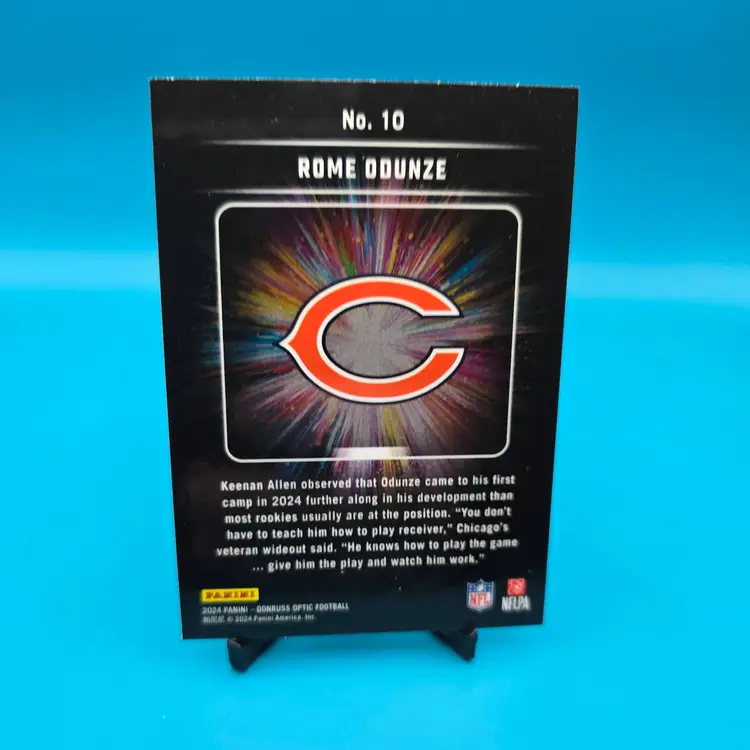 Rome Odunze 2024 Donruss Optic Light It Up RC Card Chicago Bears