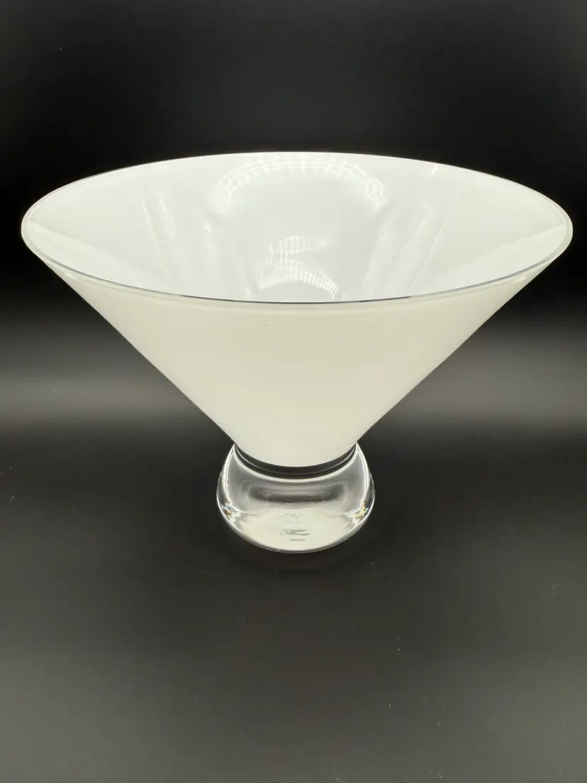 Blown glass footed bowl Swedish glass