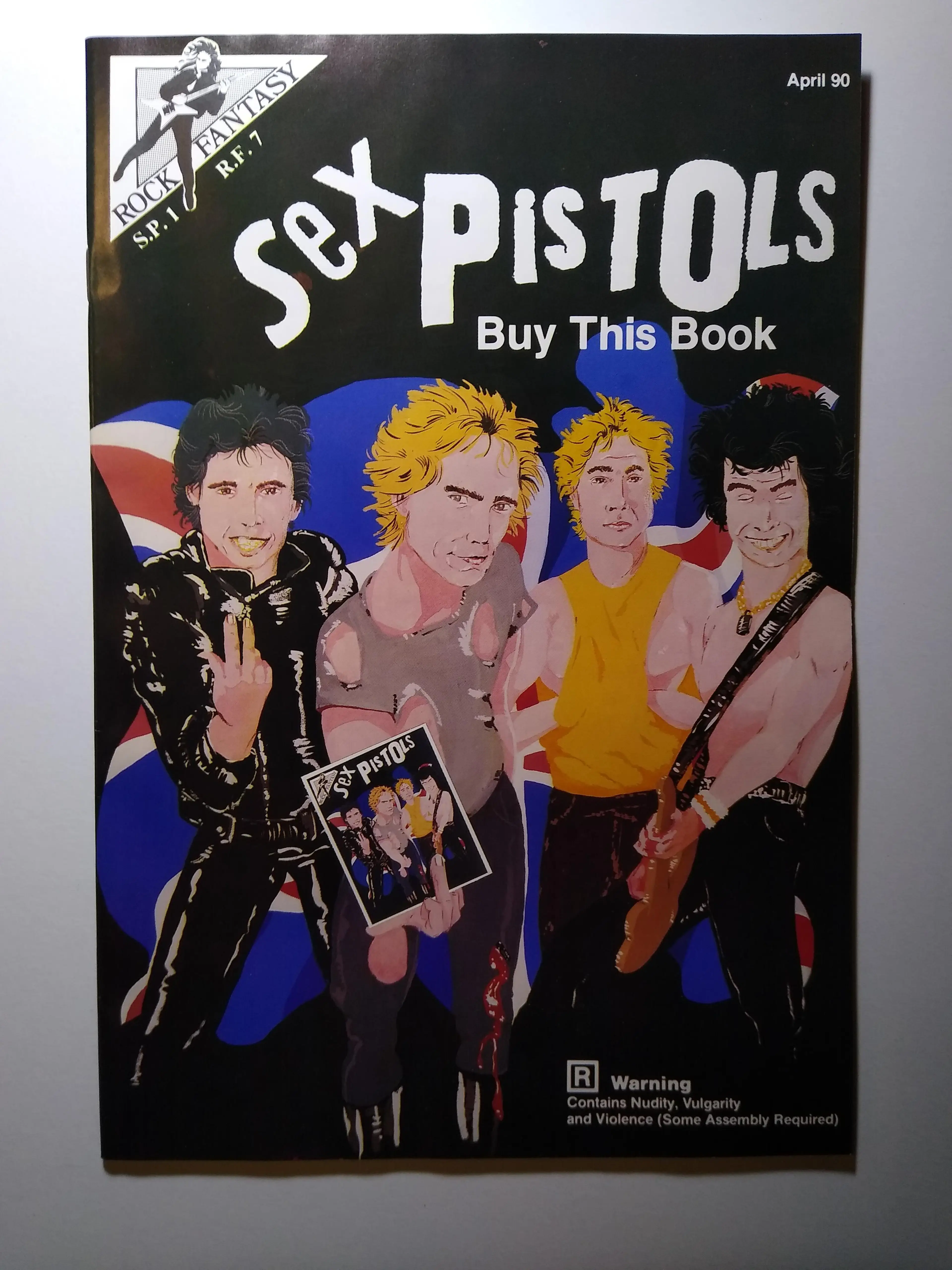 Sex Pistols Punk Rock Fantasy Comic July 1990 Johnny Rotten Sid Vicious UNUSED