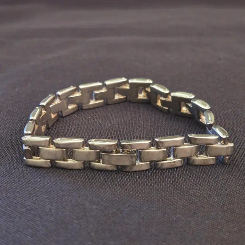 Brutalist Bracelet Sterling Silver marked 925 (in 2 Places) Unbranded Vintage with Condition Issues
