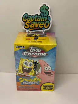 2025 Topps Chrome SpongeBob 25th Anniversary For 1 Pack From a Blaster