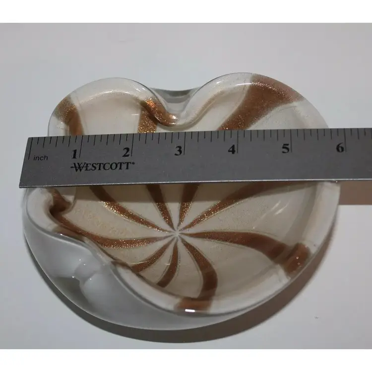 VTG MURANO Alfredo Barbini Art Glass MCM Gift Ashtray Candy Dish Trinket Jewelry