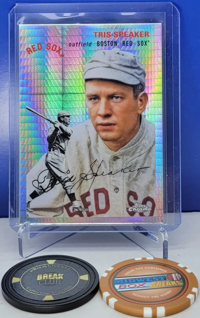 Tris Speaker 2023 Topps Chrome Platinum Anniversary Prism Refractor #474 Boston Red Sox
