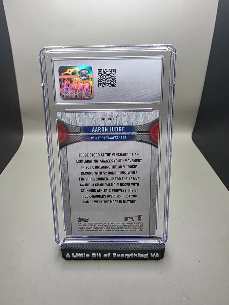 Aaron Judge #NTCDG-1 2018 Topps National Baseball Card Day: Purchase Exclusives CSG 10