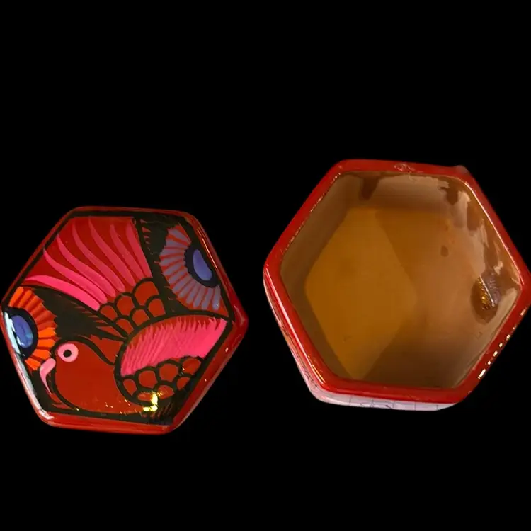 Mexican Folk Art Bird Trinket Box