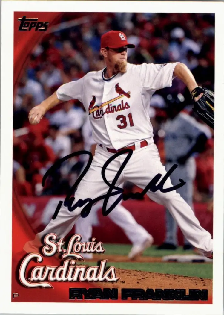 Ryan Franklin Signed St. Louis Cardinals 2010 Topps #319