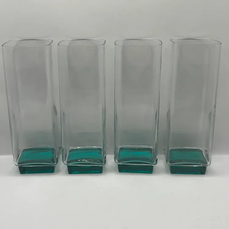 Vintage MCM Luigi Bormioli VAN GOGH Aqua Highball Glasses Set of 4 Bar ware