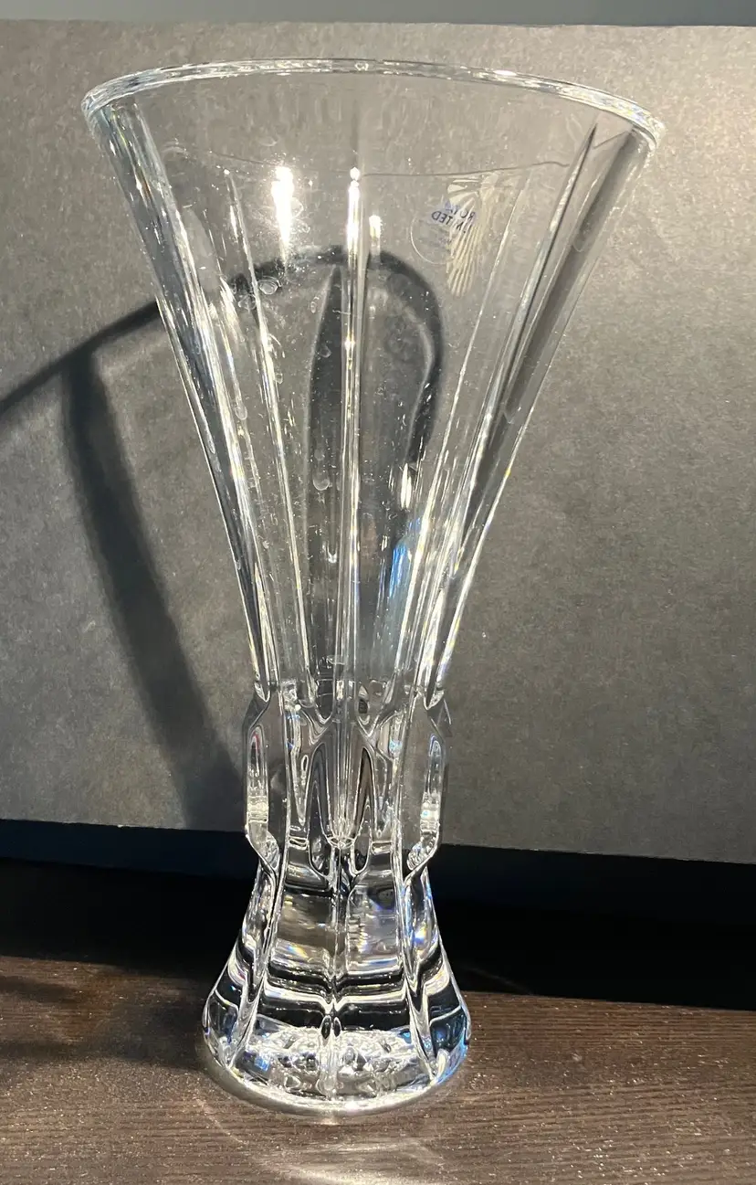 VTG Royal Limited Crystal Fluted Vase Czech Republic