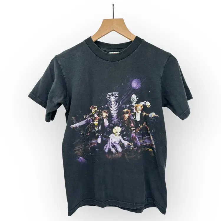 Vintage Cats The Musical Broadway Black T-Shirt Graphic Tee 1981 Broadway