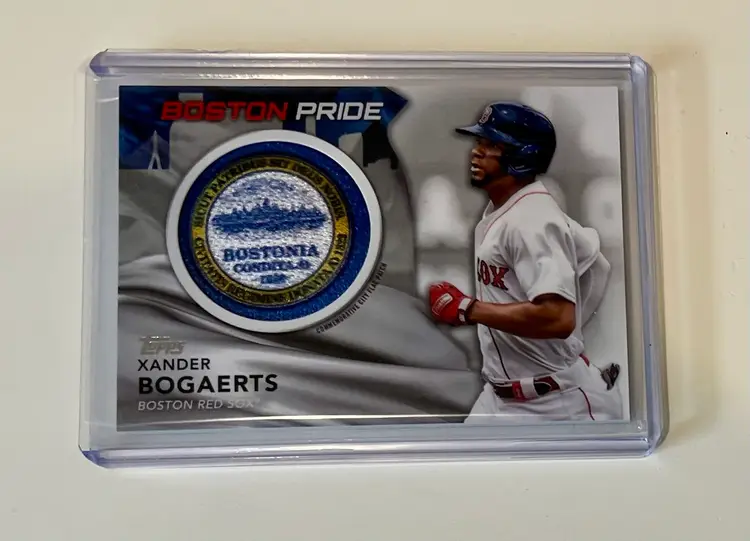 Xander Bogaerts City Flag Patch Relic Boston Red Sox