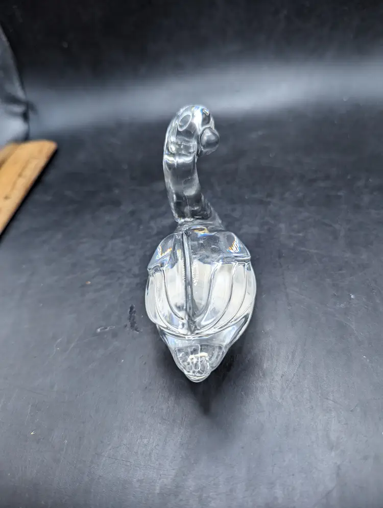 Vintage Princess House Swan Glass Paperweight Figurine
