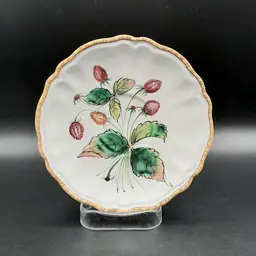 Vintage Handpainted Berry Saucer Italy