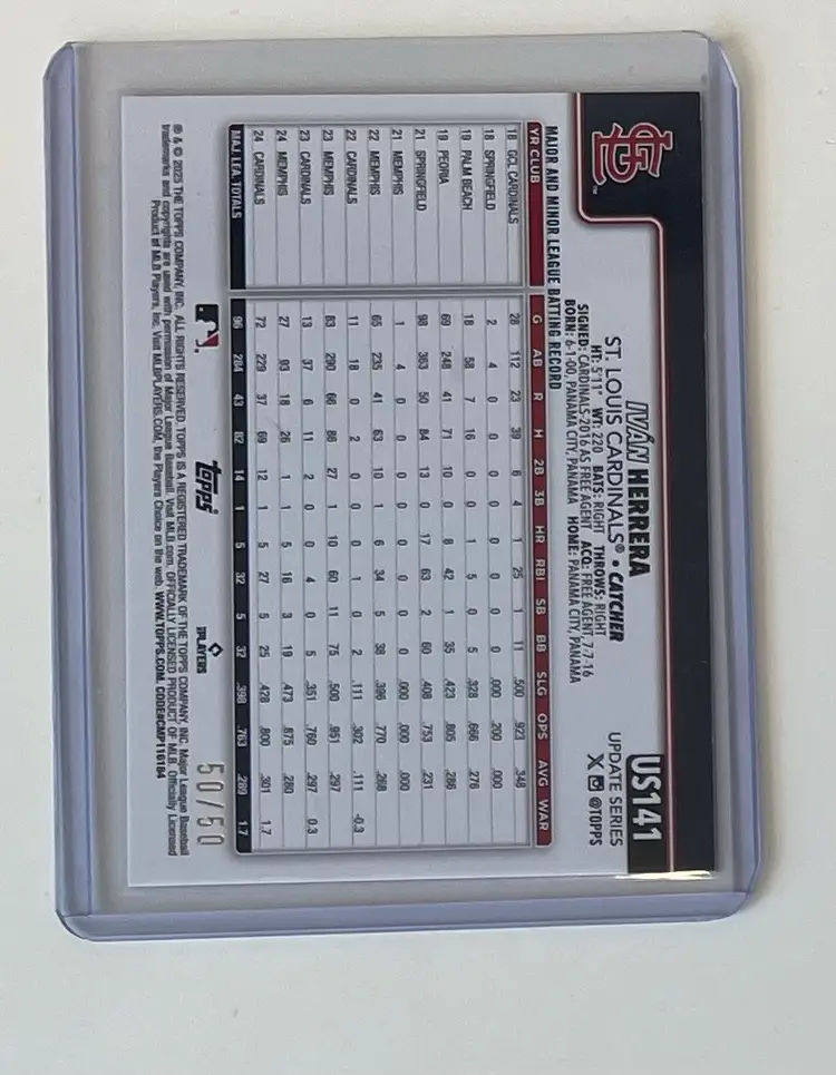 Ivan Herrera Gold Rainbow Foil /50 St. Louis Cardinals