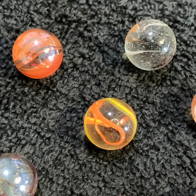 7-Clear w/Swirl Glass Marbles 5/8"
