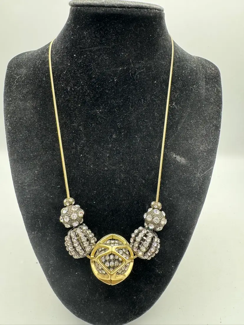 # 64 Chico's Julia Necklace Gold Tone With Sparkle