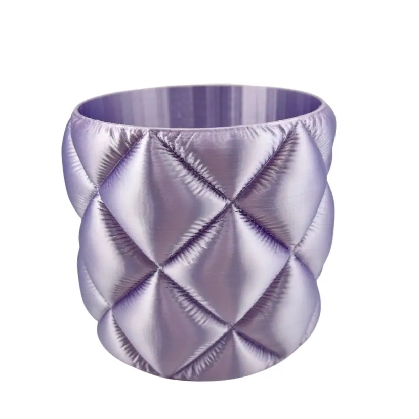 Quilted 3.5inch Planter in Lilac🪻(no drainage holes)