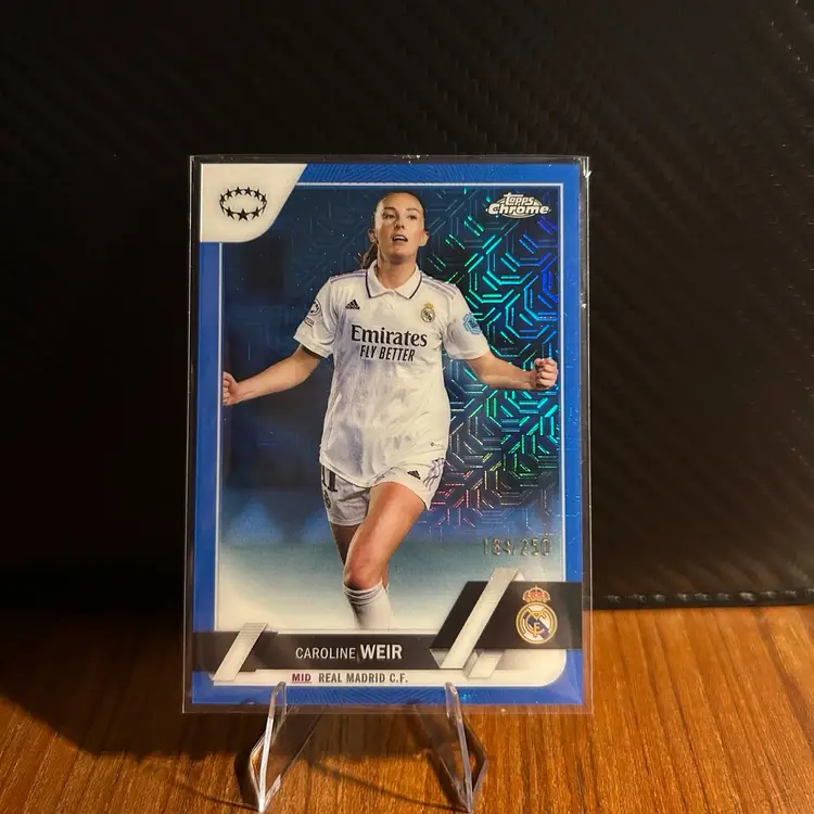 Caroline Weir 22/23 Topps Chrome UWCL Blue Mojo Refractor /250