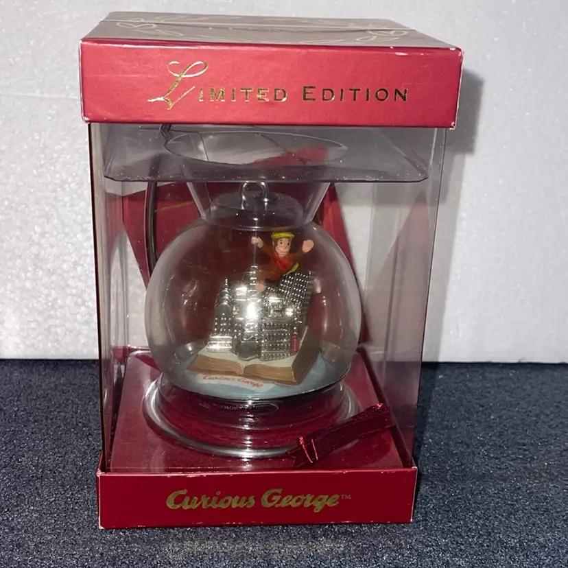 Lenox  limited edition ornament with stand curious George