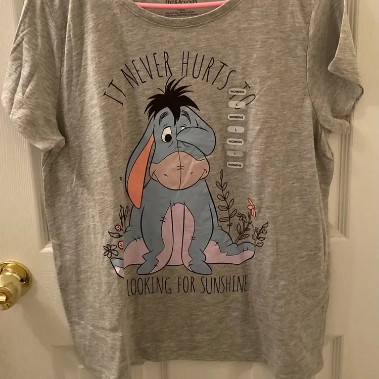 Disney, Winnie the Pooh, Eeyore, Gray, Women’s Size Large