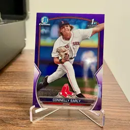 Connelly Early (Boston Red Sox) 2023 1st Bowman Chrome Purple /250 - Note Small Dent