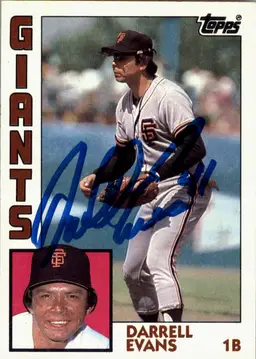 Darrell Evans Signed San Francisco Giants 1984 Topps #325