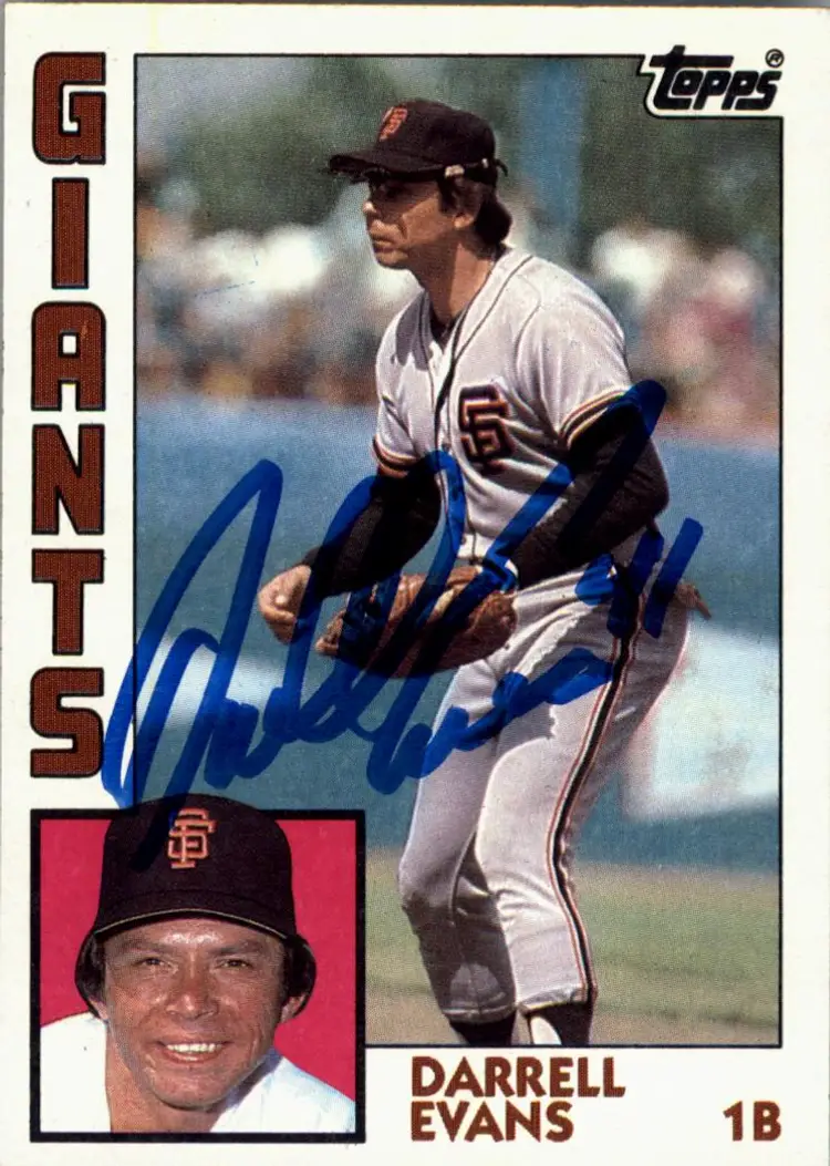 Darrell Evans Signed San Francisco Giants 1984 Topps #325