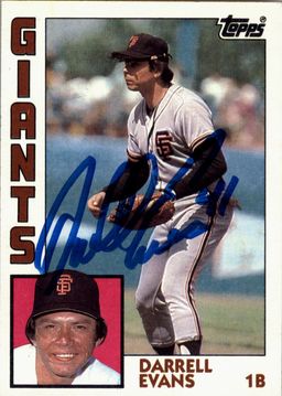 Darrell Evans Signed San Francisco Giants 1984 Topps #325
