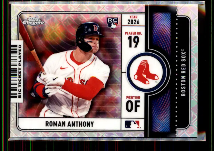 Roman Anthony 2026 Topps Chrome Logofractor Big Ticket Players #BTP-23 - Boston Red Sox - (148-17)