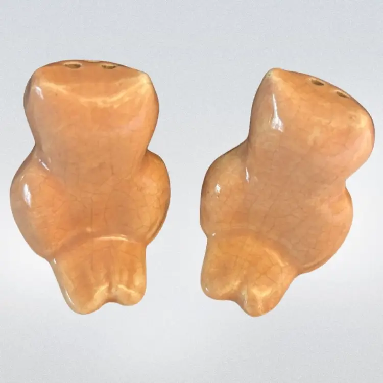 Peach Owl Salt And Pepper Set