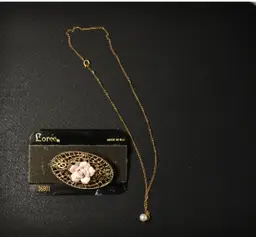 Vintage Jewelry Collection Loree Carded Brooch ACco Necklace