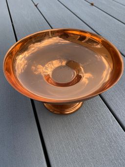 MCM COPPER CRAFT GUILD FOOTED BOWL, CANDY DISH, OR COMPOTE