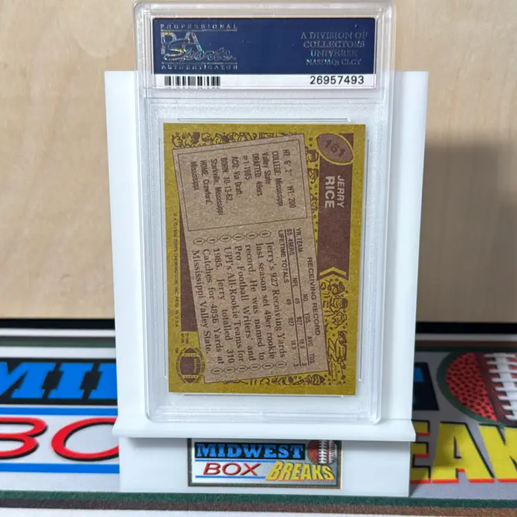 Jerry Rice #161 PSA 7 1986 Topps San Francisco 49ers