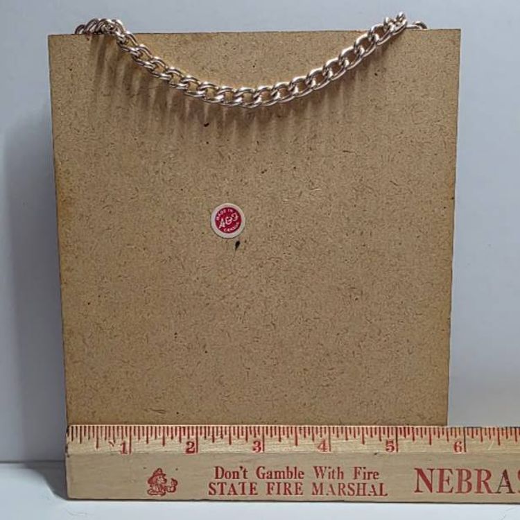 Vintage Copper Maple Leaf 3D Wall Art On Wood Plaque With Chain Hanger Made In Canada By A&J