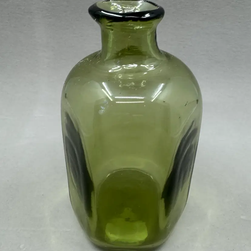 Olive 5” Blown Glass Vase
