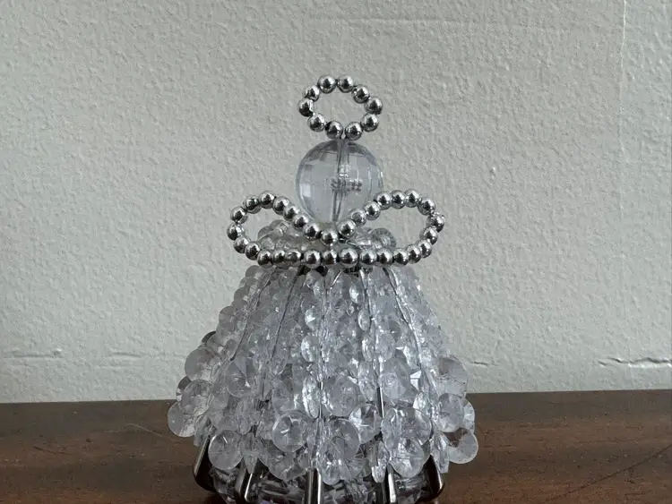 Vintage Beaded Safety Pin Angel Figurine