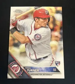 Trea Turner 2016 Topps Chrome #32 RC Washington Nationals Philadelphia Phillies